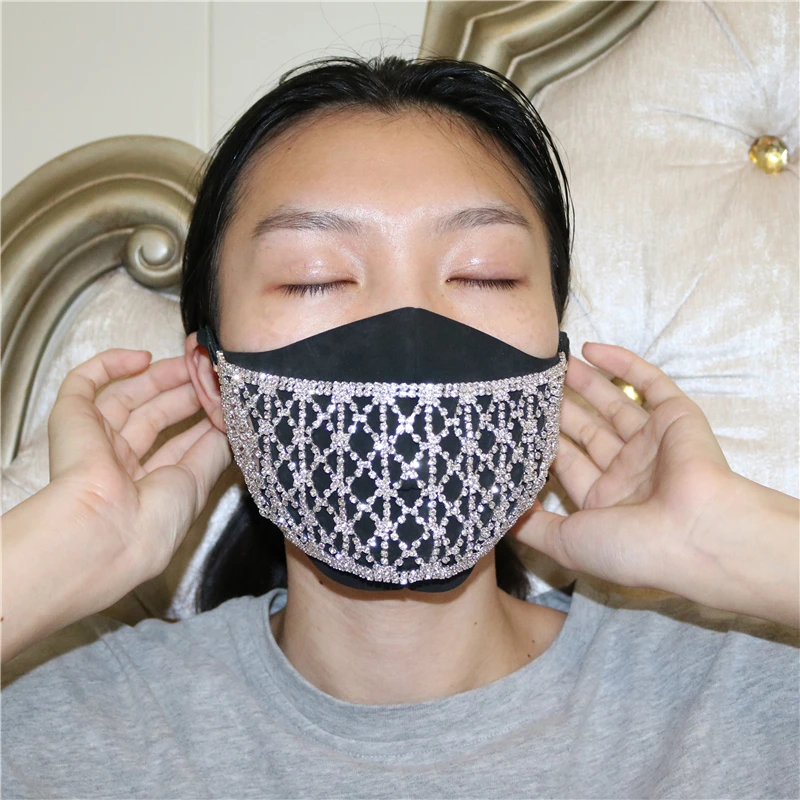 Роскошная маска для лица с кристаллами и блестками сексуальная романтическая