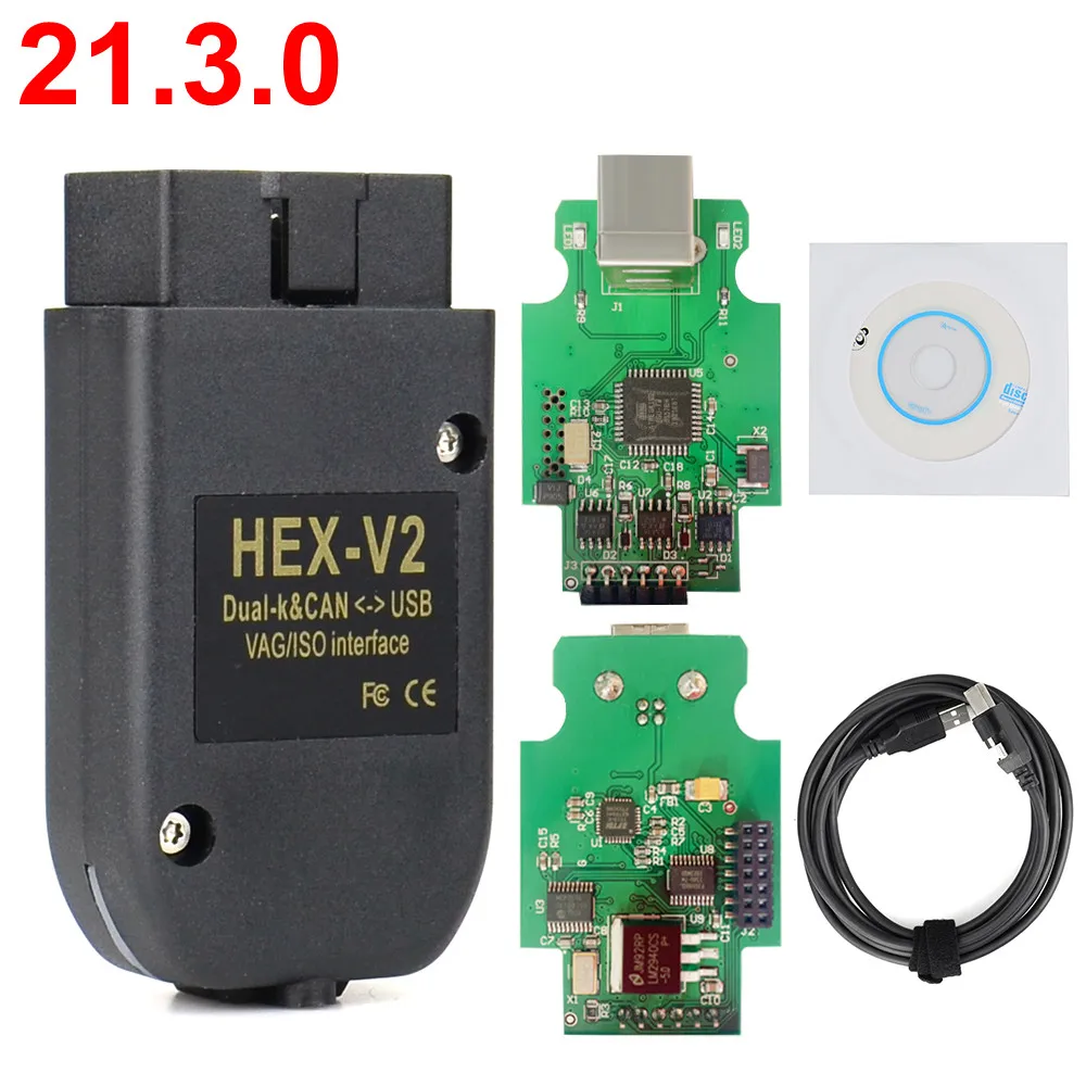 VAG COM v21.3.0 VAGCOM 20.12.0 HEX V2 шестигранный кабель для VW AUDI Skoda Seat ATMEGA162 + 16V8 FT232RQ| |