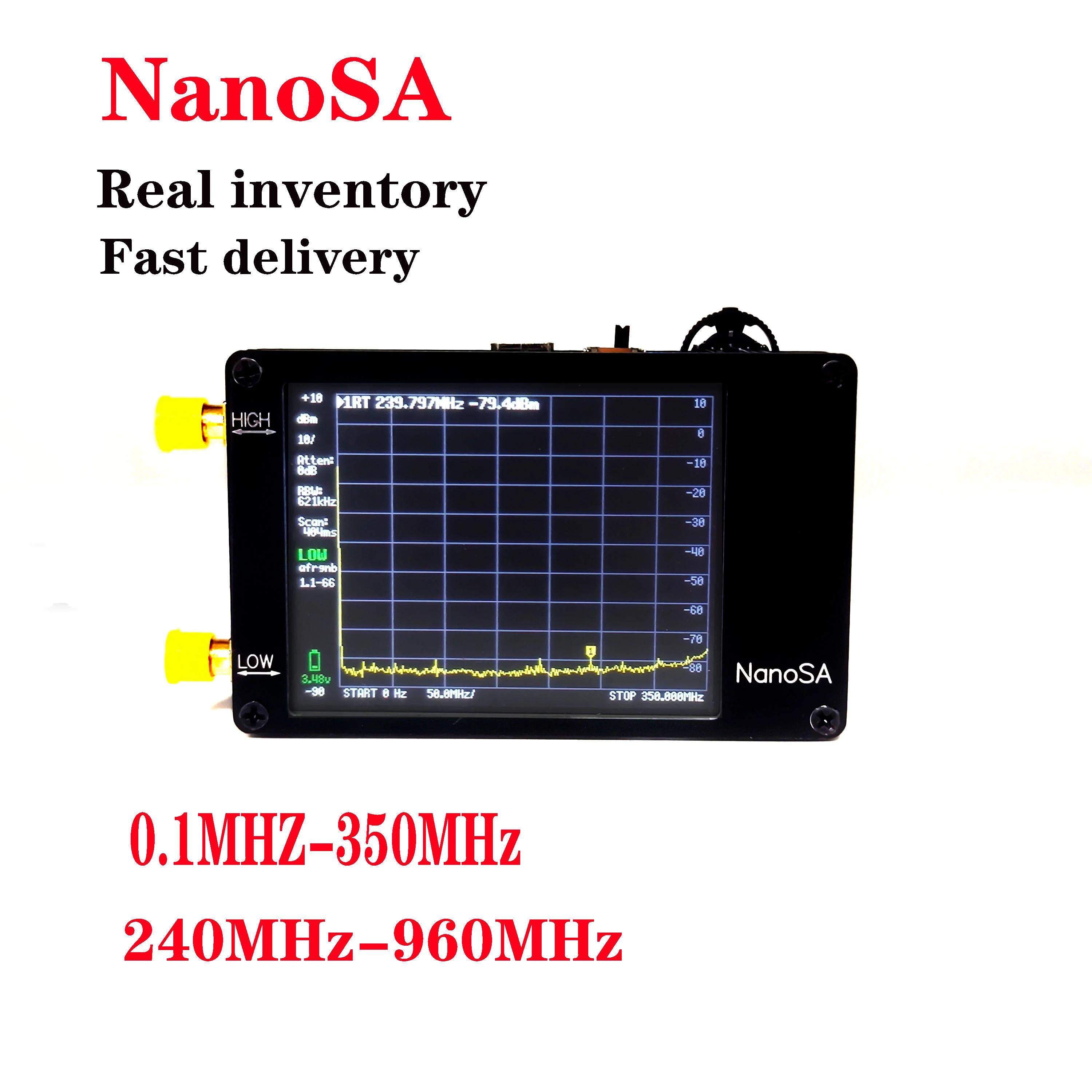 New Version Hand held NanoSA Spectrum analyzer 2.8 inch portable spectrum TinySA 2.0 |