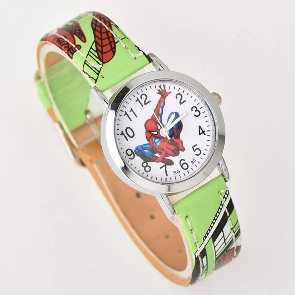 5 Fashion Children Watch Round Dial Kids Watches Girls Boys Leather Watches Clock Quartz Wristwatch for Dropshipping - Цвет: 5