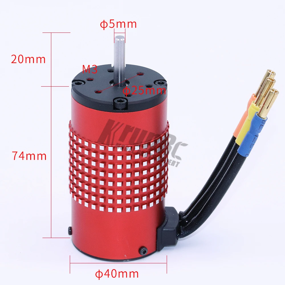KrunRc Leopard Hobby 4274 бесщеточный мотор 2200KV 4-полюсный для RC 1/8 автомобиля | Игрушки и