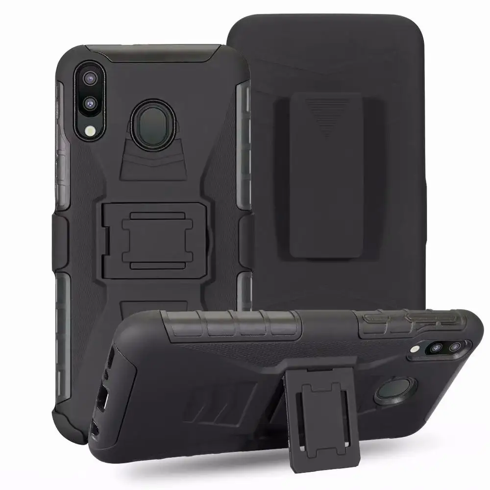 Черный Для LG v30 stylo 3 2 плюс 5 G8 THINQ Q STYLUS K10 V20 G7 G6 G5 для тяжелых условий эксплуатации противоударный Зажим на ремень прочная Противоударная подставка чехол - Цвет: Черный