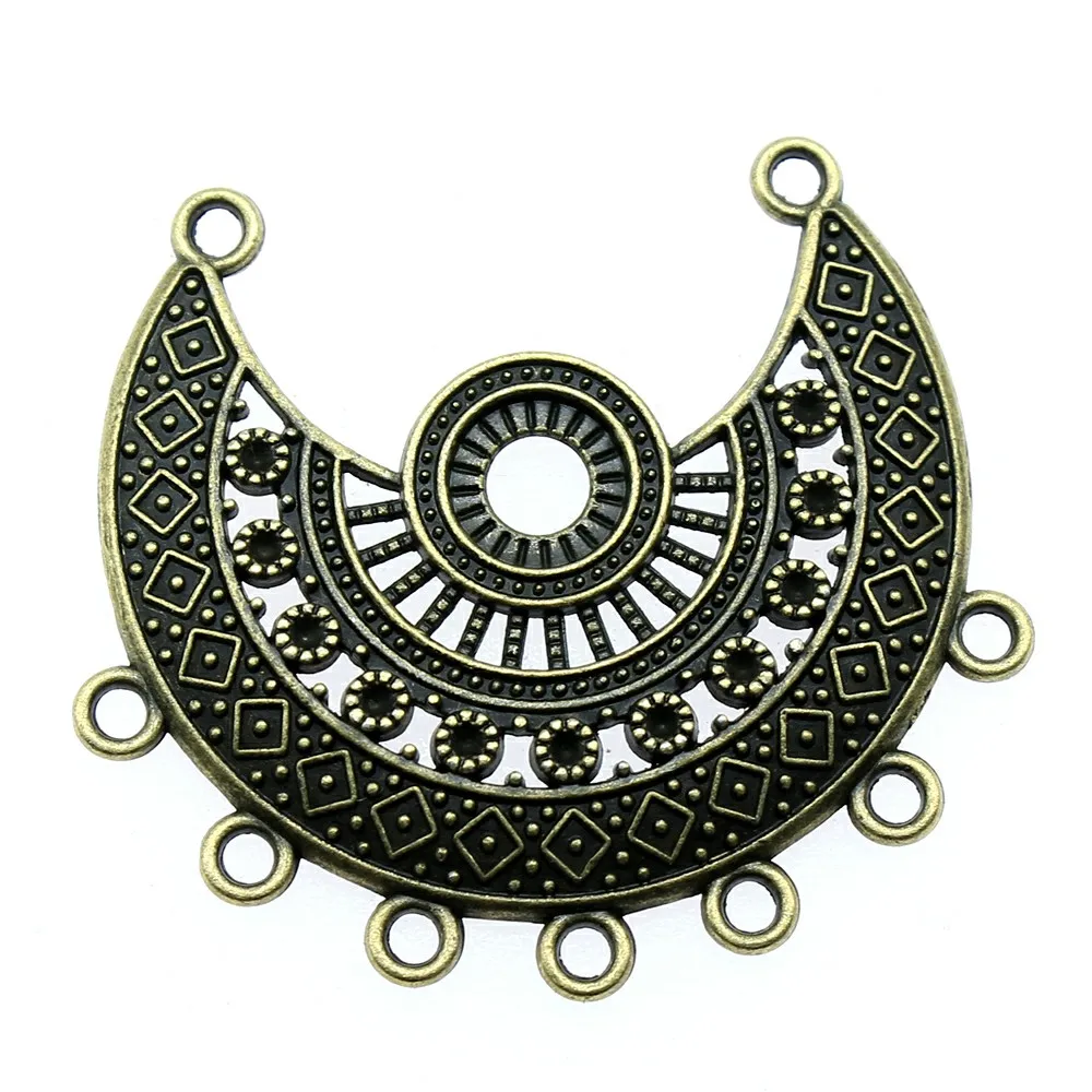 

4pcs 43x41mm Charm Connector Earring Connector Charms For Jewelry Making Antique Silver Color Necklace Connector Charms