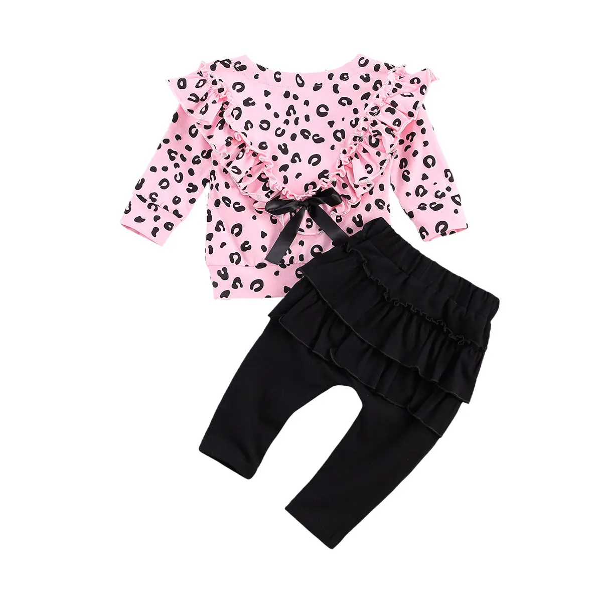 2021 От 0 до 3 лет Leoaprd детская одежда для маленьких девочек с рюшами в Форма бант