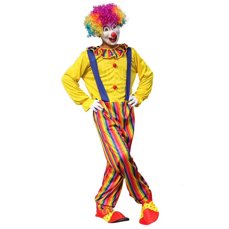 

Umorden Halloween Costumes Adult Funny Circus Clown Costume Naughty Joker Jester Uniform Fancy Dress Cosplay for Men Women