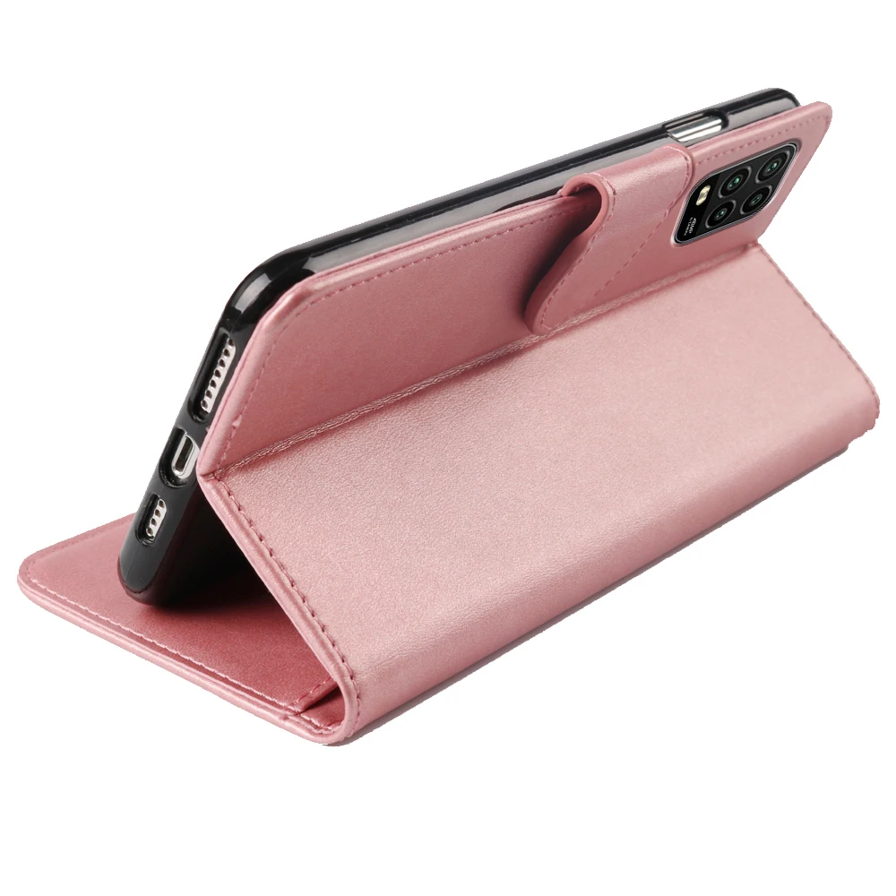 

ROEMI For Xiaomi Mi 10 Lite Comfortable Hand Feeling 6 Colors PU Leather Flip Wallet Photo Holder Cover Anti-Slide
