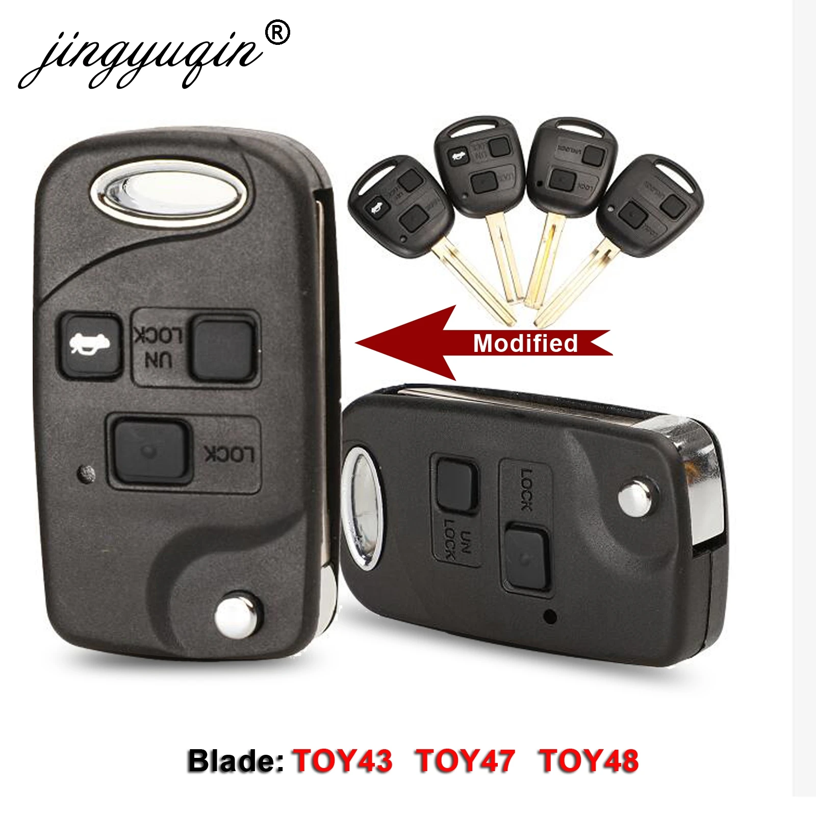 Чехол для автомобильного ключа с дистанционным управлением чехол 2/3 BTN Toyota Yaris Prado