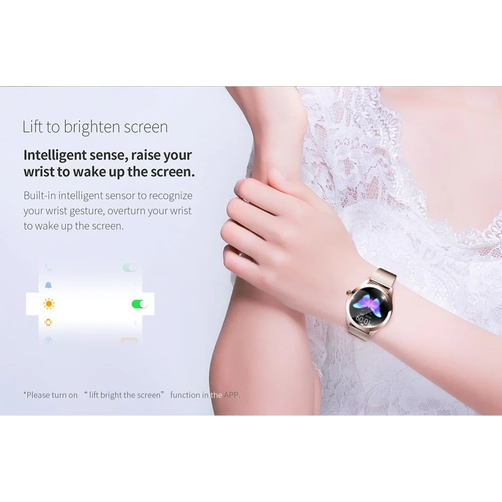 IP68 Waterproof Smart Watch Women Lovely Bracelet Heart Rate Monitor Sleep Monitoring Smartwatch for IOS Android | Электроника