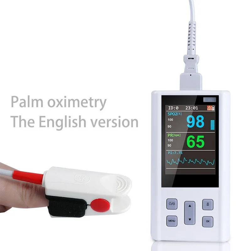 Household hand-held oxygen oximeter with probe english version | Красота и здоровье