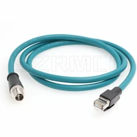m12 8 pin x code male to rj45 ethernet network cat 6 shielded cable for sony cognex industrial camera