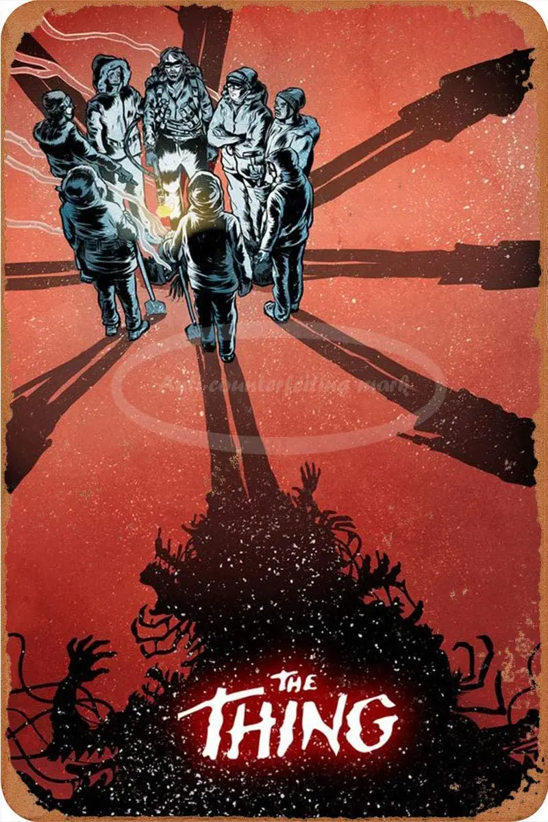 

The Thing The Shadow is открытый металлический знак полезные ретро металлические таблички для дома Бар Кофе клуб Настенный декор 12 "X8"