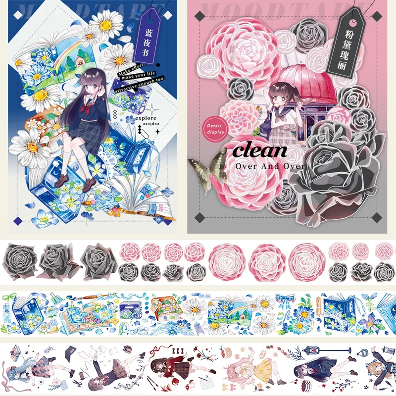 Новинка Маскировочная лента для девочек с изображением розовых Маргариток