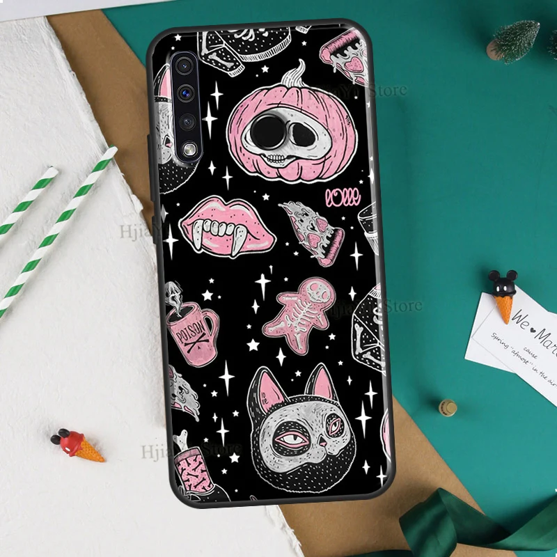 Pumpkin Bat Witch Cover For Huawei Honor 10 Lite 9 20 10i 8X 9X 10X 8A 9A 8S 9S 4C 6C 7C 7A Pro |