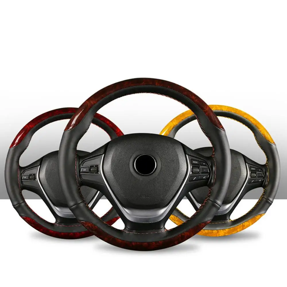 Деревянные Чехлы рулевого колеса автомобиля 5 стилей противоскользящие