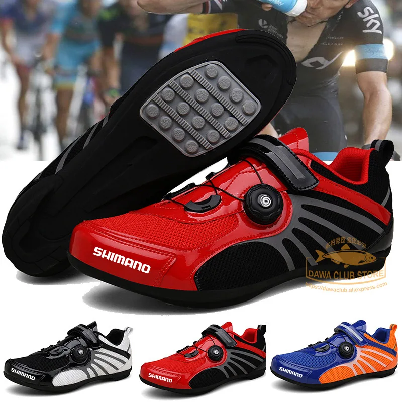 

Новые мужские и женские туфли для верховой езды SHIMANO без застежки, обувь для отдыха и шоссейных велосипедов, дышащая обувь для горного велос...