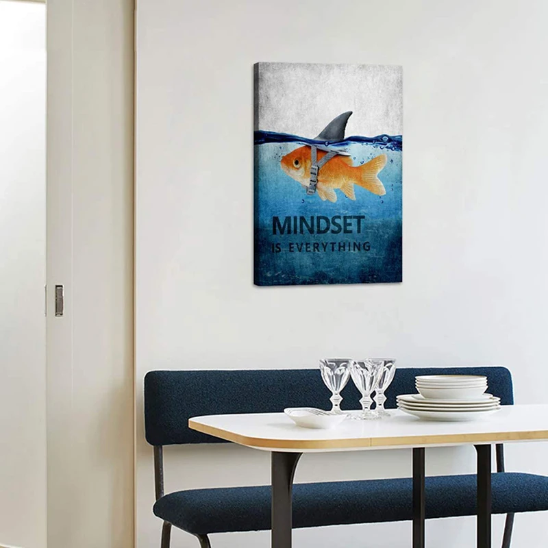 

Modern Poster Mindset is Everything Motivation Quote Home Decoration Canvas Painting Living Room Mural Wall Art Teenager Gift