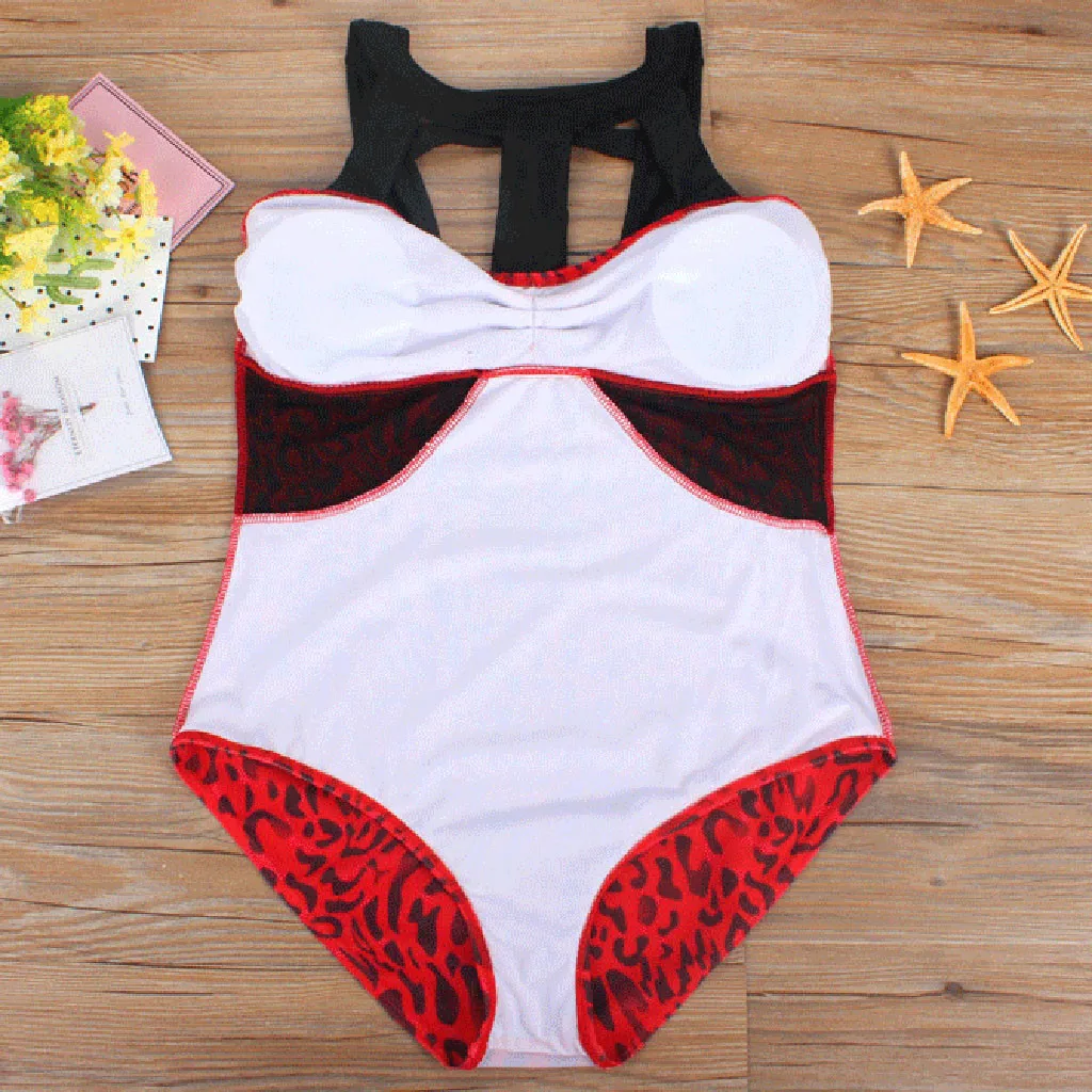 SAGACE женский купальник большого размера с выбитым леопардовым принтом в стиле