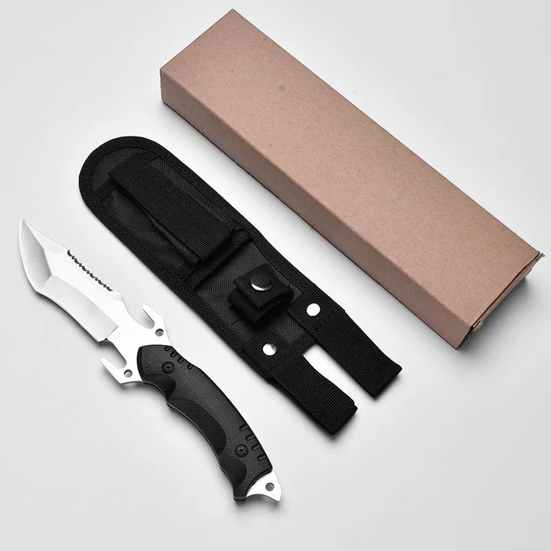 

Outdoor Straight Knife Forging Knife for Self-defense Sharp Open - Edged Saber Special Forces Long Field Self-defense Survival