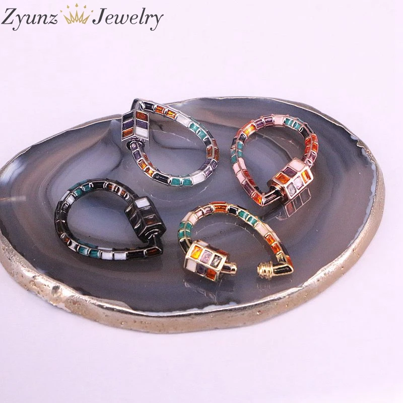 6 шт. в форме капли винтовые застежки замок карабин Эмаль Медь Разъем для