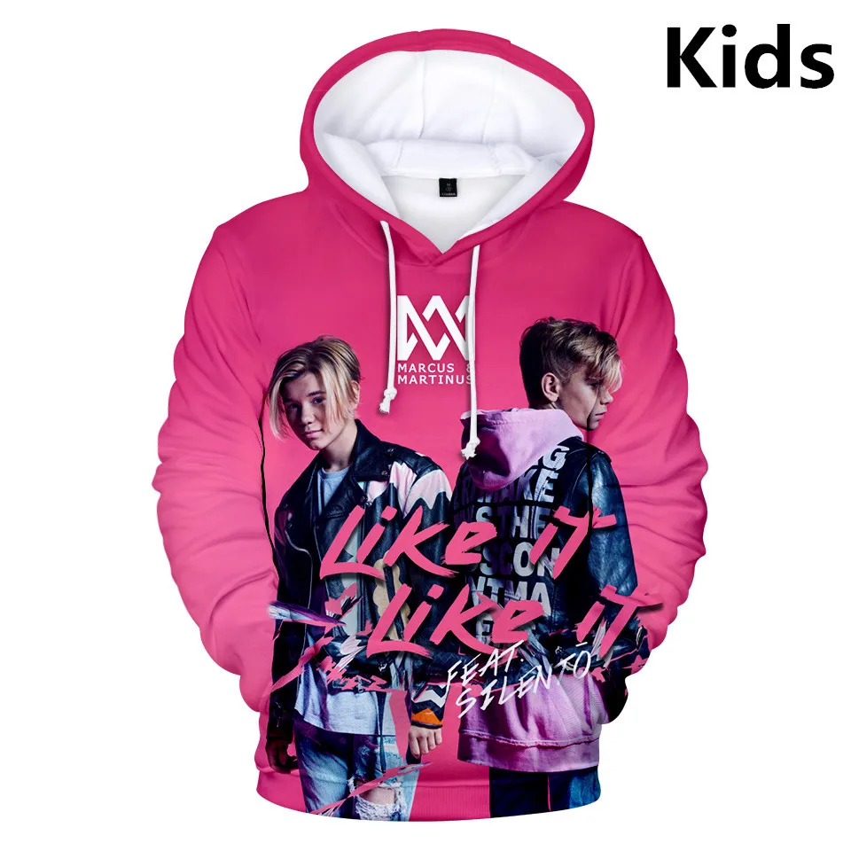 

3 To 16 Years Kids Hoodies Marcus & Martinus Hoodie Sweatshirt Boys Girls Casual Hip Hop Jacket Coat Children Clothing Oversized