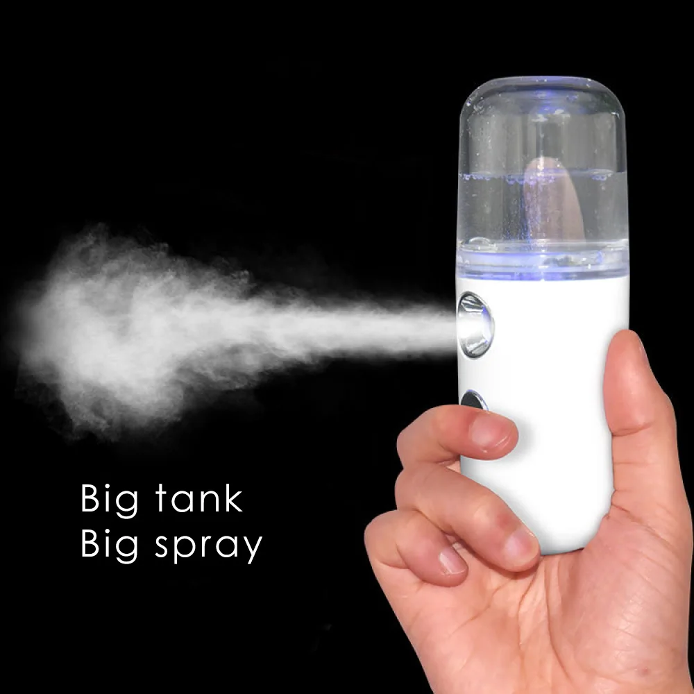 Мини нано распылитель для лица увлажняющий портативный аппарат паровой бани