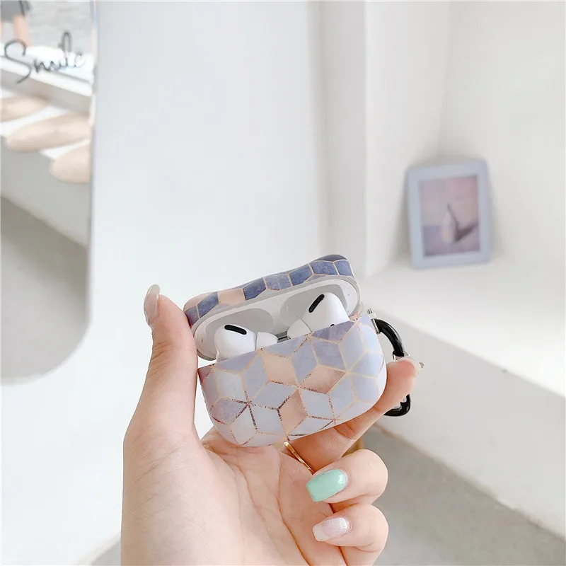 

For airpods pro Case Cute Cat Cartoon Protective Cover Prismatic geometric pattern For air pods 3 Wireless Earphone Cases coque