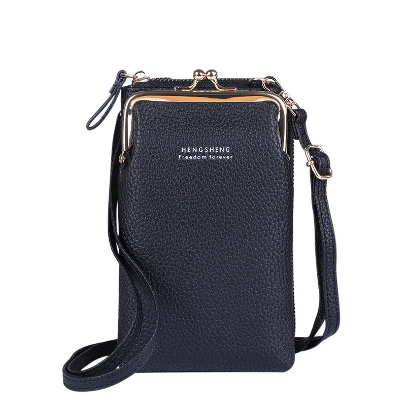 

Women Nine Card Slots Phone Bag Solid Crossbody Bag New Ladies Mobile Phone Bag Korean Fashion Leather Shoulder Straps Bags