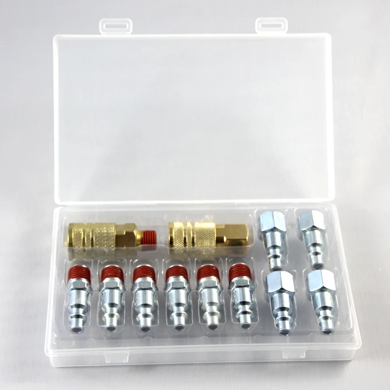 

12pcs Quick Coupler Set 1/4'' Male and Female Connector Kit Air Hose Coupling