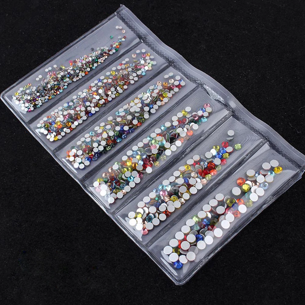 Горячая Распродажа стеклянные стразы с плоской задней стороной смешанные цвета