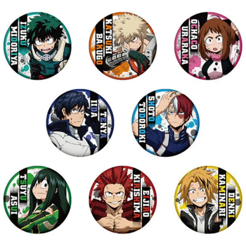 Аниме Косплэй мой Boku без герой со всеми героями из значок косплея Кнопка