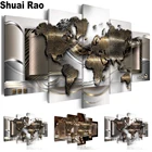 5 панелей, настенная живопись, мировая карта, модульная Алмазная картина, полная квадратная круглая вышивка, 3d сделай сам, вышивка крестом, мозаика, домашний декор