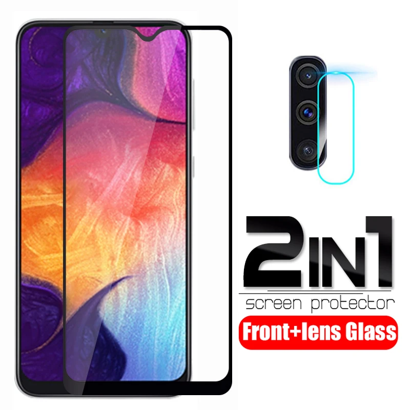 Защитное стекло 2 в 1 для samsung a50 защитная пленка объектива камеры Galaxy a50s a 50 s a505F a507F