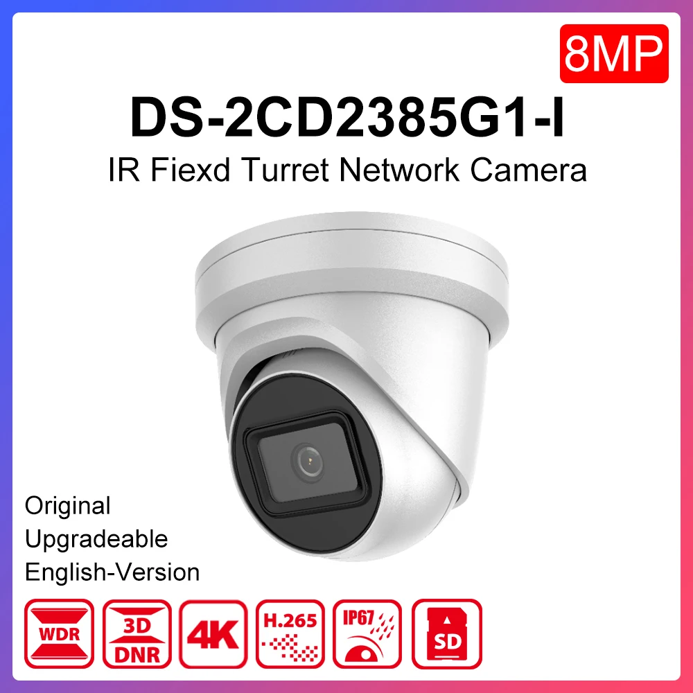Оригинальный hikvision ip сети Камера 8MP 4K DS 2CD2385G1 I купольная камера безопасности H.265 CCTV