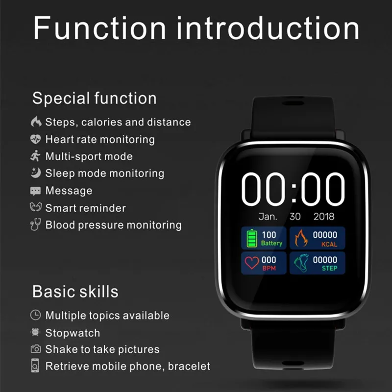 Смарт часы Q58S 1 3 с сенсорным экраном пульсометром смарт часами фитнес трекером