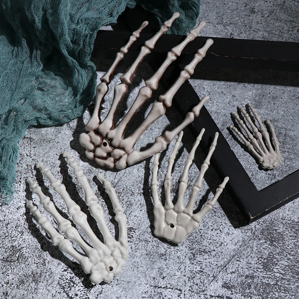 Ужасный Хэллоуин привидения дом Череп Скелет человека ручной кости вечерние