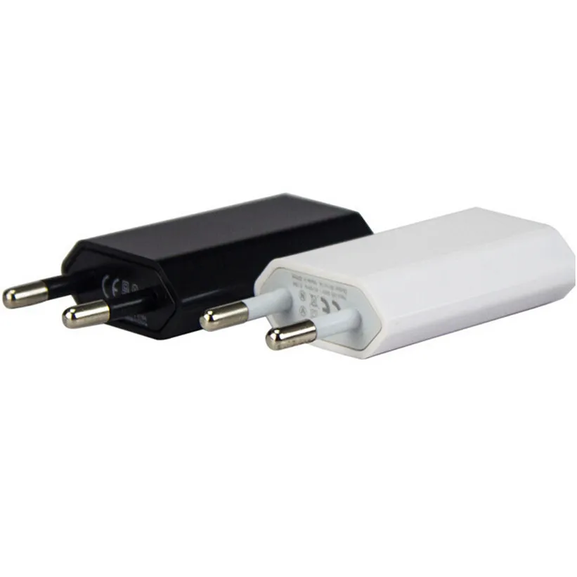Прямая пластиковый ЕС штекер USB адаптер питания настенное дорожное зарядное устройство для iphone для samsung для LG G5 9926