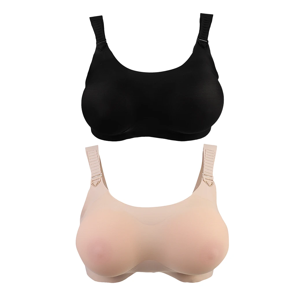 2Pack Silicone Pocket Bra Breast Forms Crossdresser Bra Mastectomy Bra 1000g