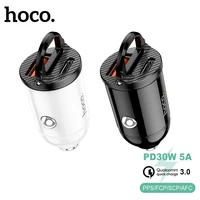 hoco pd30w qc3 0 car charger fast charging for iphone 13 12pro max pd type c charger for samsung s20 s21 a51 pd 4 8a car charger