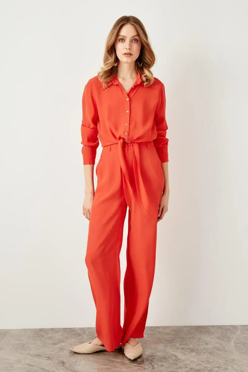 Trendyol Брюки клеш с корицей TWOSS19XB0039|Брюки| |