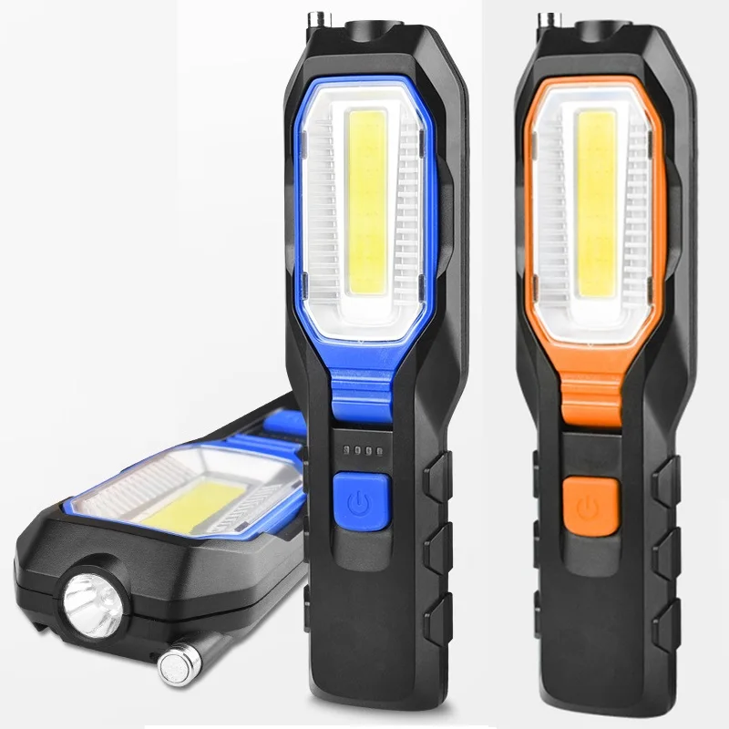 

COB Rechargeable Work Lights Portable LED Flashlight Ultra Bright Outdoor Hand Torch Camping Lantern Magnetic Emergency Light