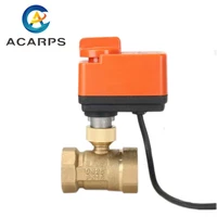 12 34 1 2 brass motorized ball valve 2 wire normally closed dc24v dc12v electric ball valve with manual switch