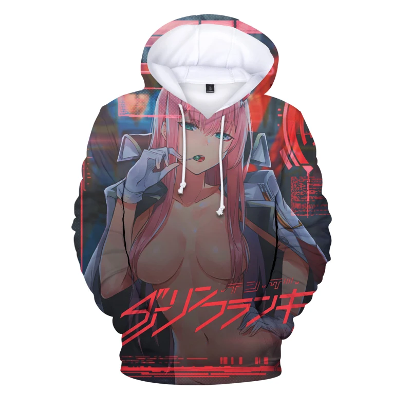 Толстовка Darling In The Franxx для мужчин и женщин худи Zero Two в стиле Харадзюку с