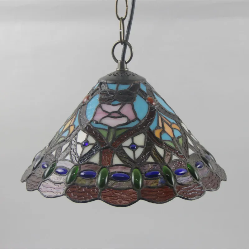 

Creative American Dragon Tail Tiffany Stained Glass Retro Bedroom Bedside Hotel Restaurant Chandelier luminaire
