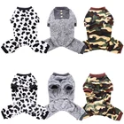 Утолщенная флисовая одежда для домашних питомцев, пижама для собак и кошек, костюм для маленьких собак, пальто для маленьких собак, одежда для кошек, теплая зимняя домашняя ночная рубашка