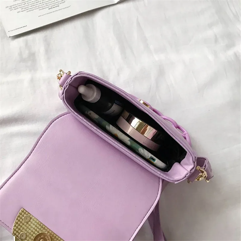 

TOYOOSKY Small Saddle Bags For Women 2020 New Quality PU Leather Chains Shoulder Messenger Bags Lady Travel Handbags And Purses