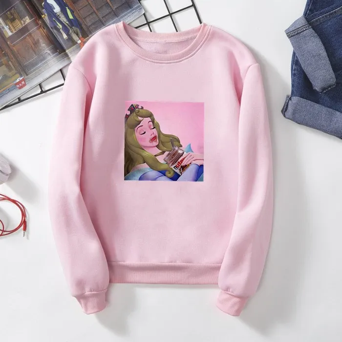 

Female Graphic Sweatshirt Cartoon Printed Hoodie Women Pullovers