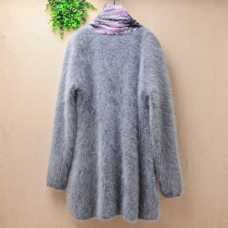 Женский плотный теплый плюшевый кашемировый вязаный шарф из меха норки на осень