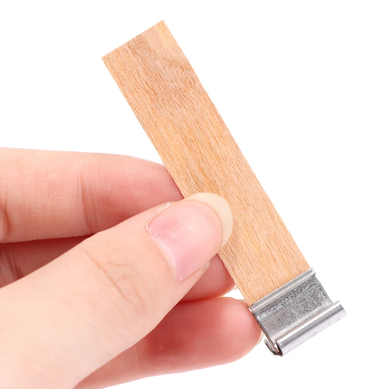 

20Pcs Wooden Candles Wick with Sustainer Tab Candle Wick Core for Candle