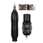 Беспроводной набор для тату-машинки, вращающаяся тату-ручка, источник питания, пистолет для перманентного макияжа с картриджами, полный комплект для тату