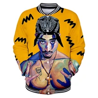 hip hop tupac amaru shakur jackets baseball clothing uniform coat gangsta rapper tupac hoodies fashion sweatshirt bomber jacket